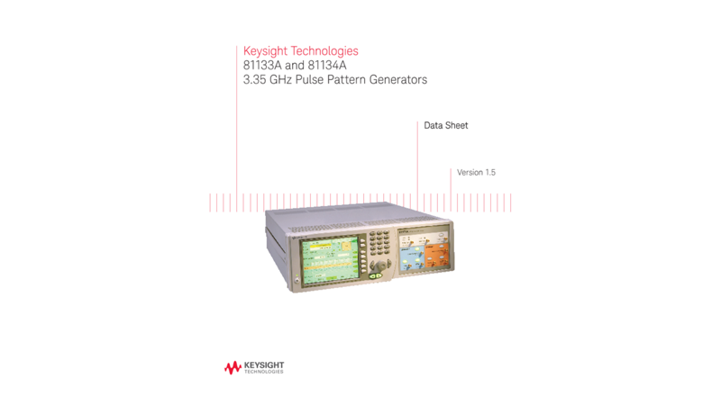 81133A and 81134A 3.35 GHz Pulse Pattern Generators 